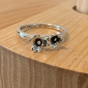 Sterling Silver Flower Stacking Ring